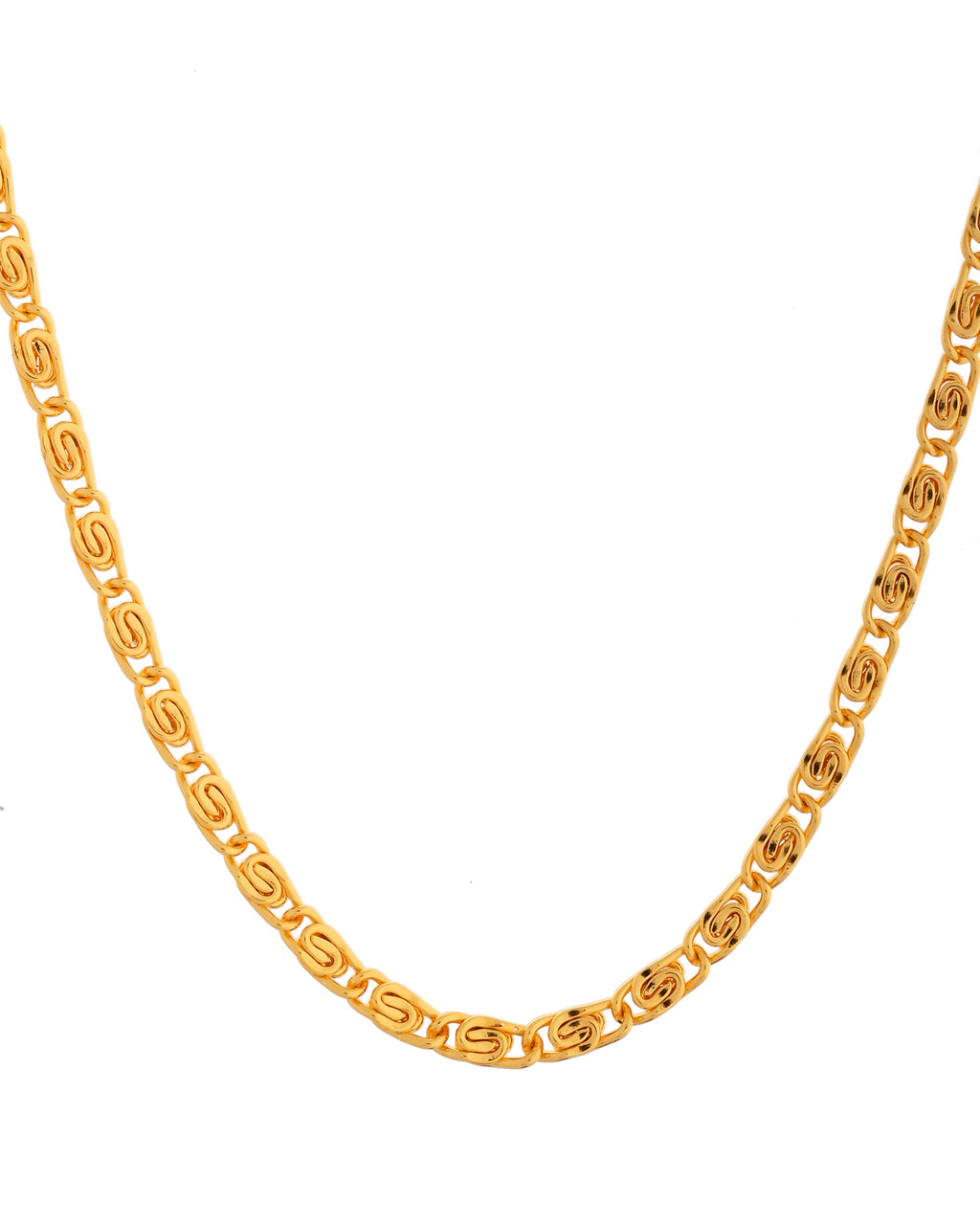 VOJ Gold Polished Minimal Chain For Women | Grocsy