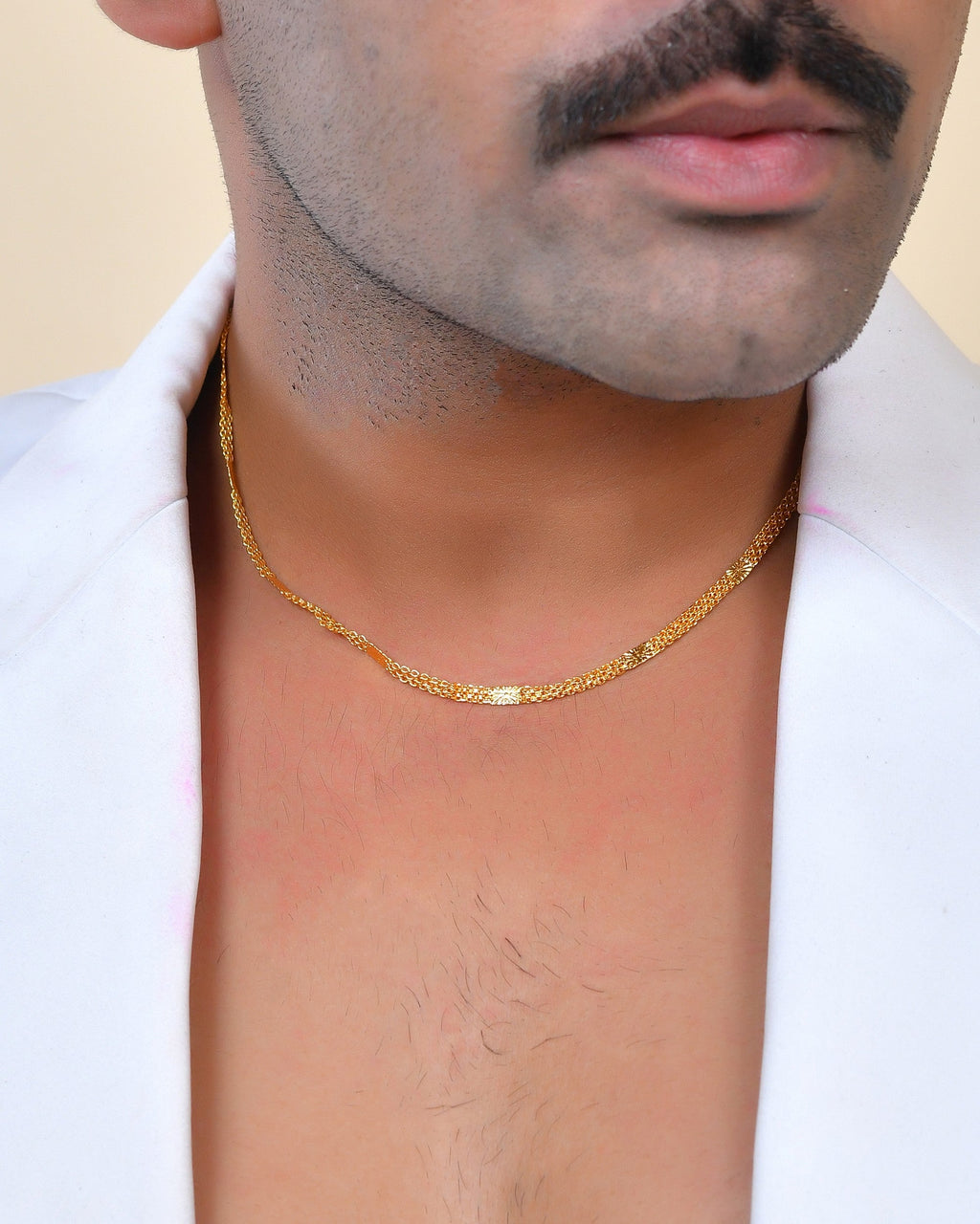 VOJ Gold Polished Classic Stainless Steel Chain | Grocsy