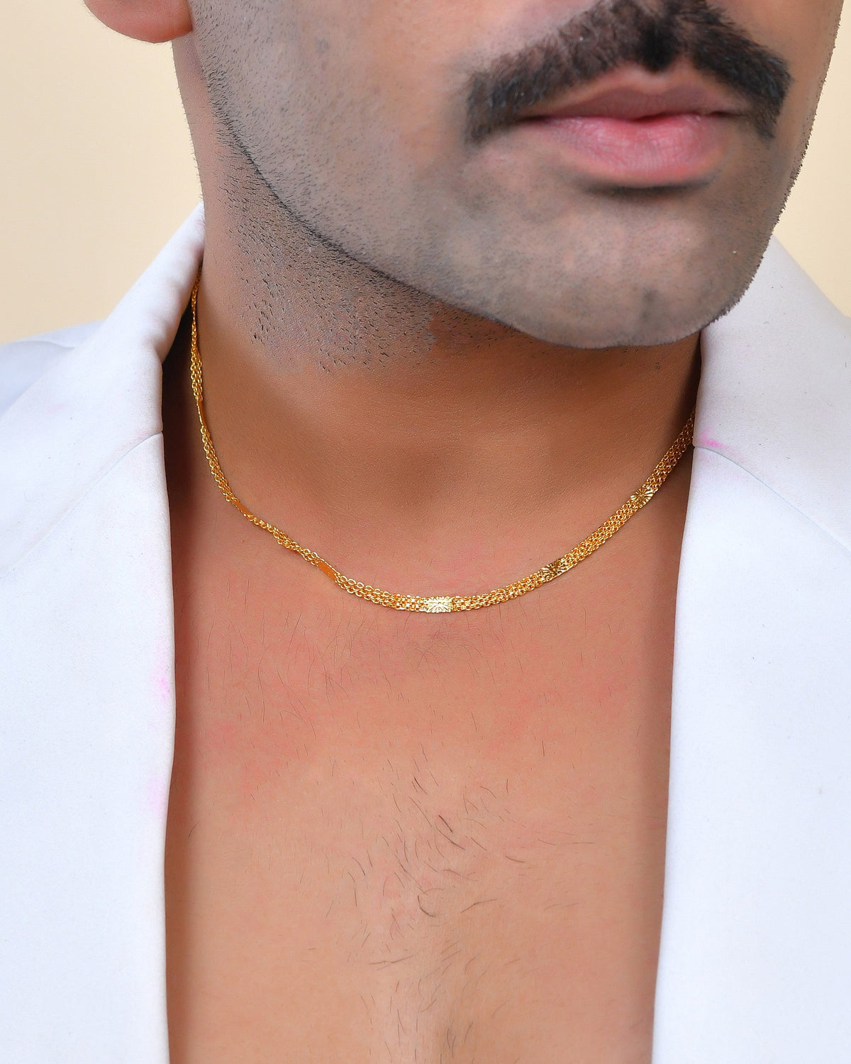 VOJ Gold Polished Classic Stainless Steel Chain | Grocsy