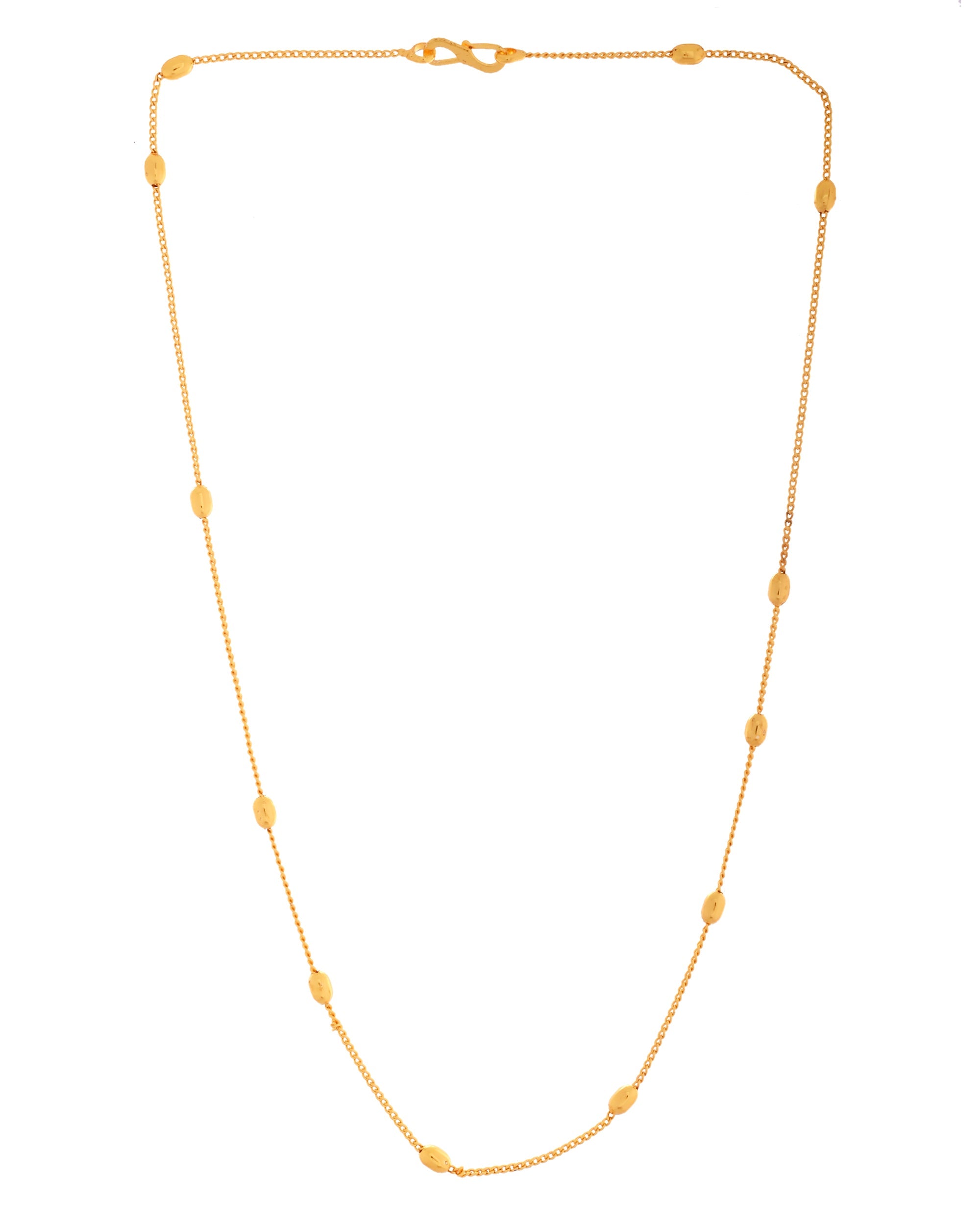 VOJ Gold Polished Minimal Stainless Steel Chain | Grocsy