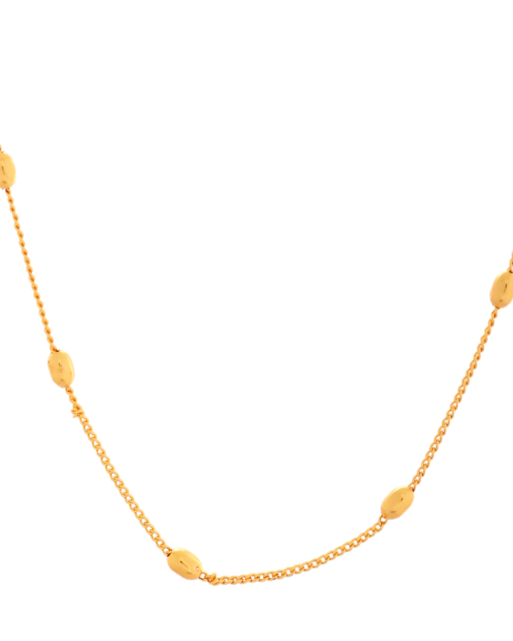 VOJ Gold Polished Minimal Stainless Steel Chain | Grocsy