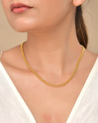 VOJ Gold Polished Ball Shaped Minimal Chain For Women | Grocsy