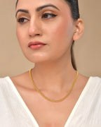 VOJ Gold Polished Ball Shaped Minimal Chain For Women | Grocsy