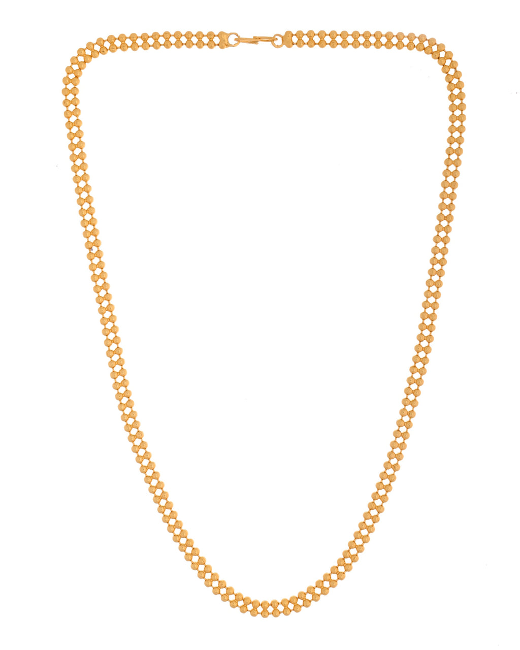 VOJ Gold Polished Ball Shaped Minimal Chain For Women | Grocsy