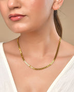 VOJ Women Gold Polished Classic Linked Chain | Grocsy