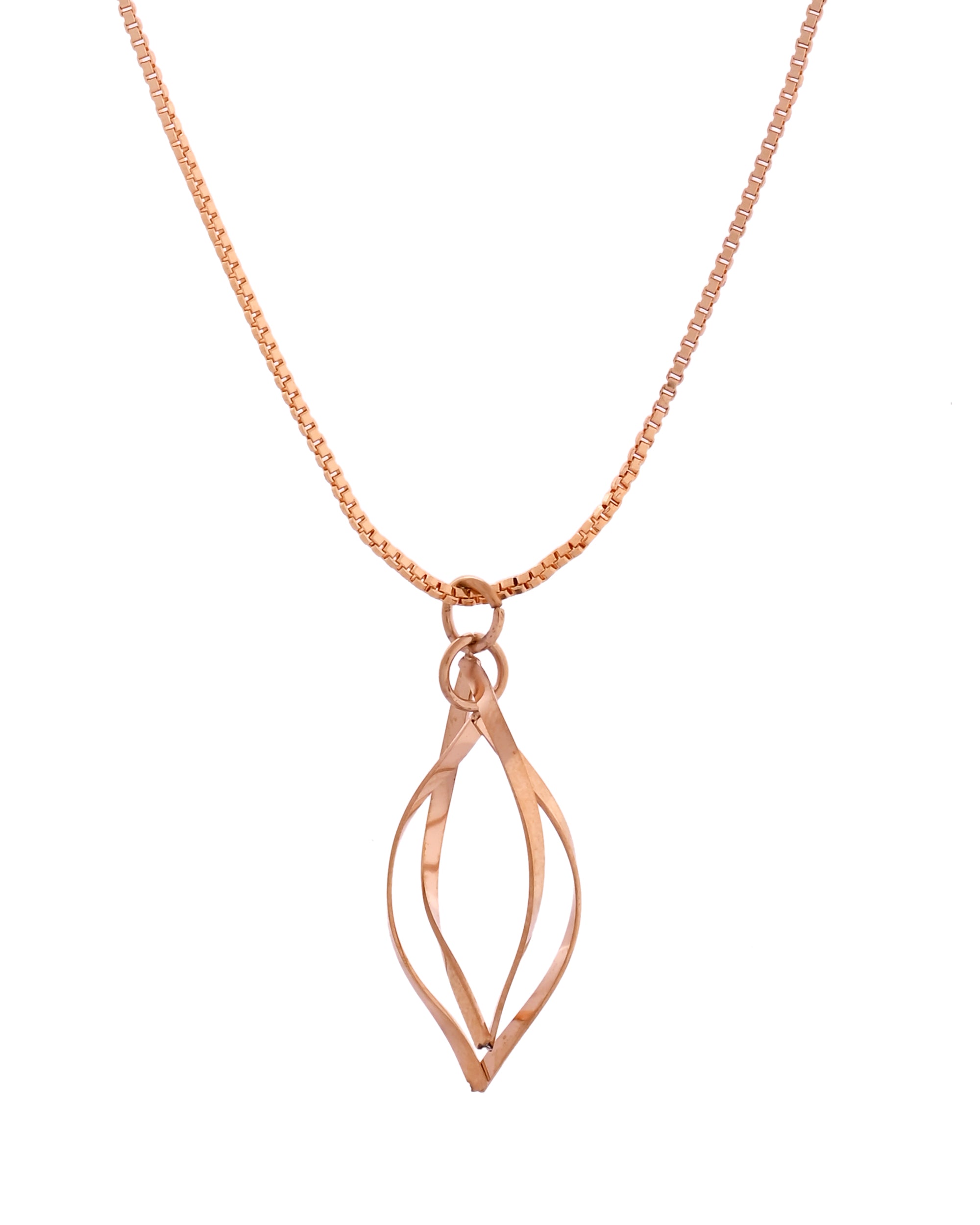 VOJ Rose Gold Polished Chain With Designer Pendant | Grocsy