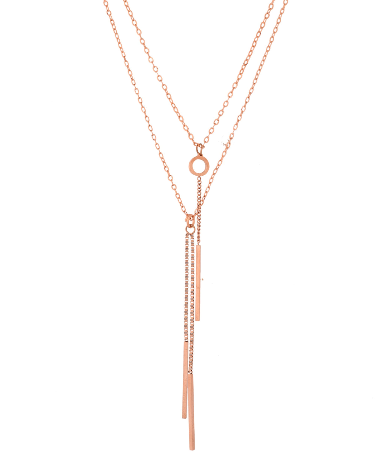 VOJ Gold Polished Multi Layer Designer Chain | Grocsy