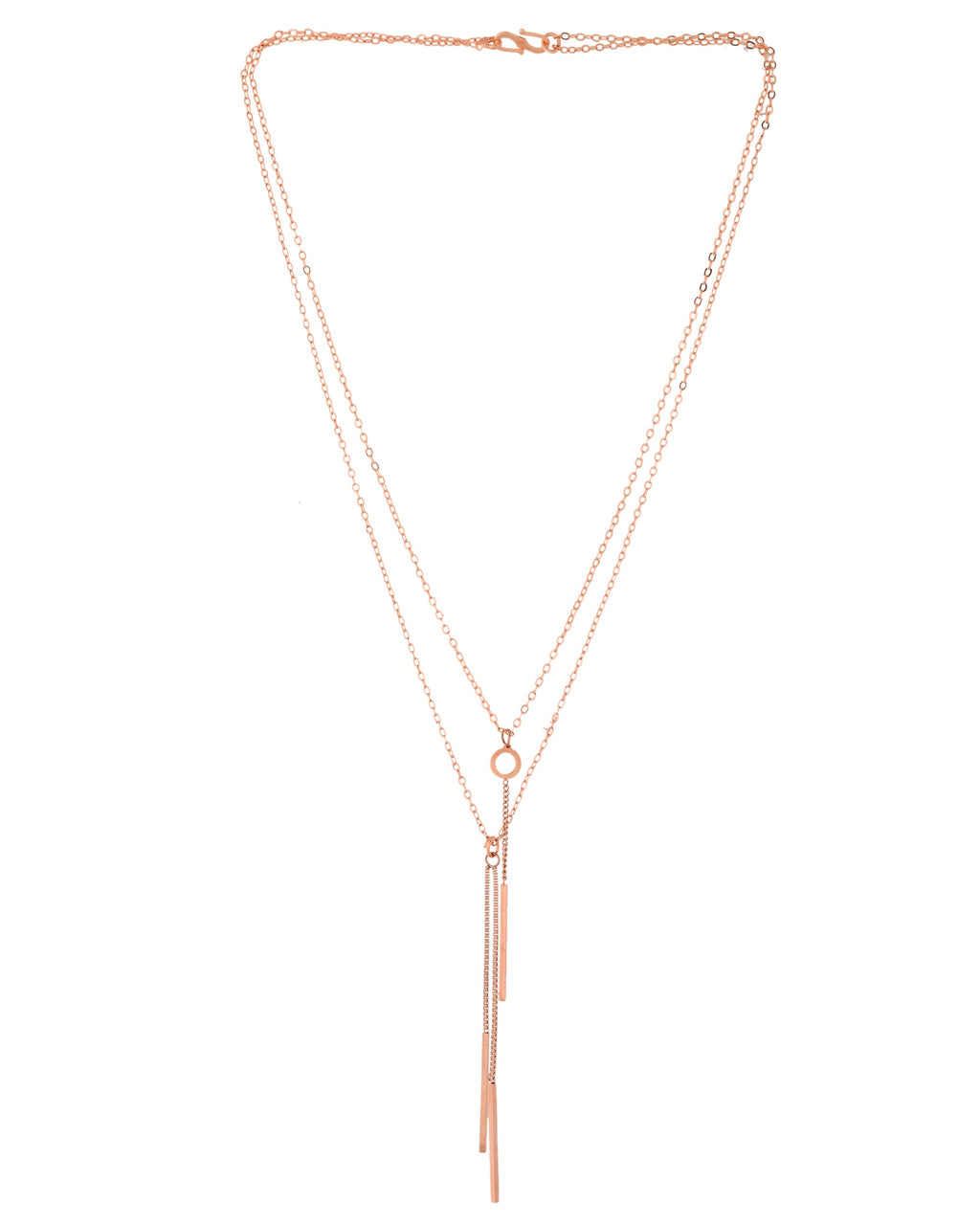 VOJ Gold Polished Multi Layer Designer Chain | Grocsy