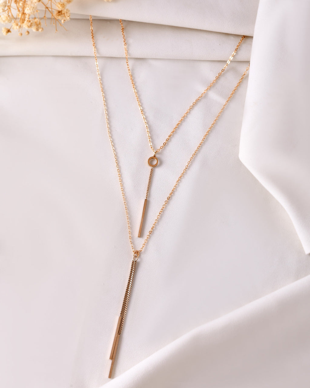 VOJ Gold Polished Multi Layer Designer Chain | Grocsy