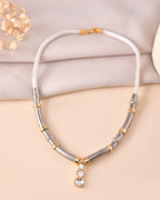 VOJ Silver Plated Elegant Stainless Steel Designer Necklace | Grocsy