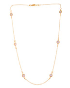 VOJ Gold Polished Women Pearl Studded Stainless Steel Chain | Grocsy