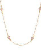 VOJ Gold Polished Women Pearl Studded Stainless Steel Chain | Grocsy