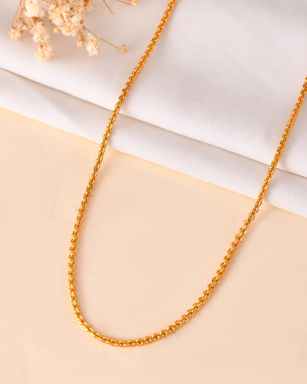 VOJ Gold Polished Women Stainless Steel Classic Chain | Grocsy