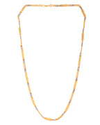 VOJ Men Dual Toned Cylindrical Shaped Stainless Steel Chain | Grocsy