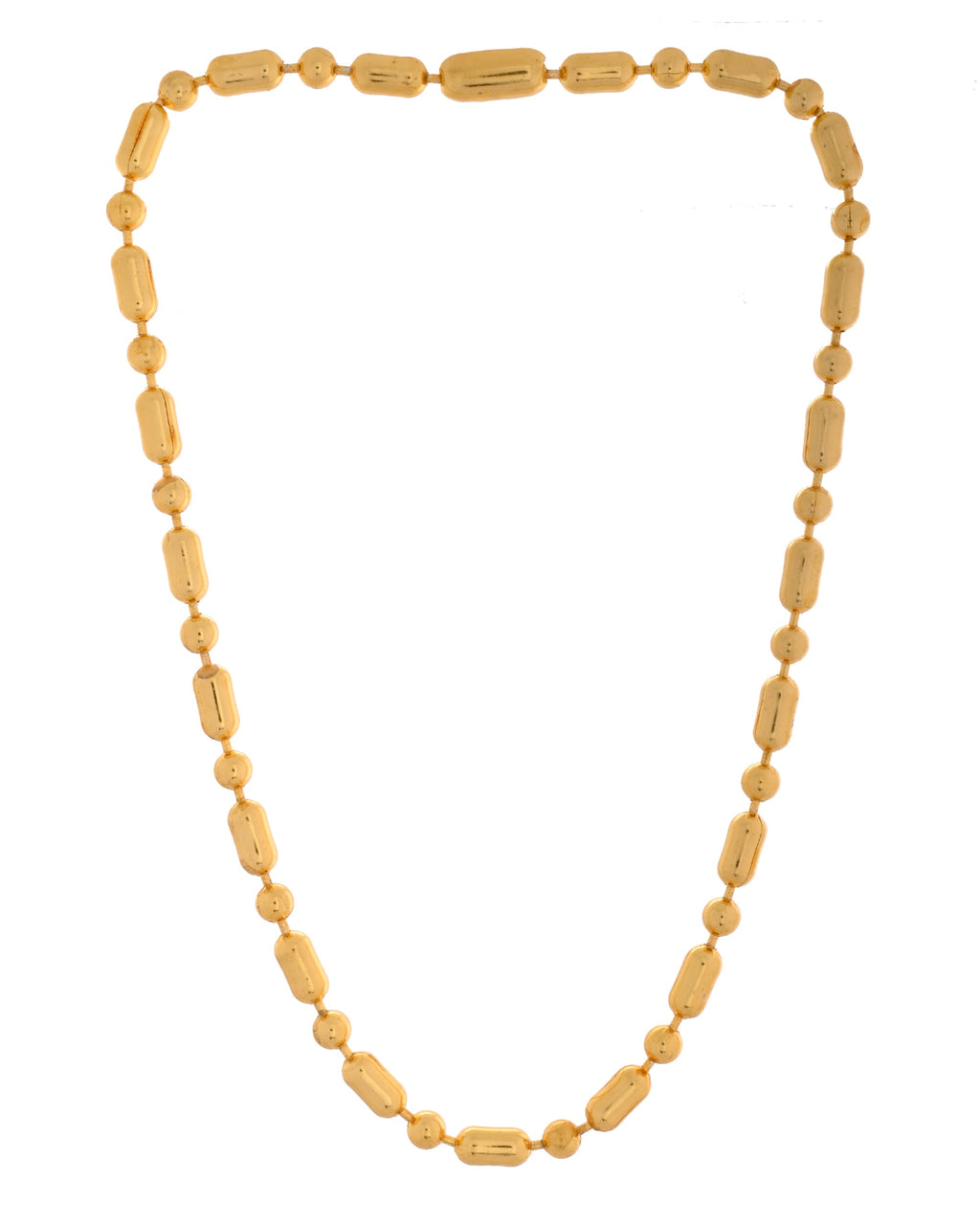 VOJ Men Gold Polished Drop Studded Elegant Chain | Grocsy