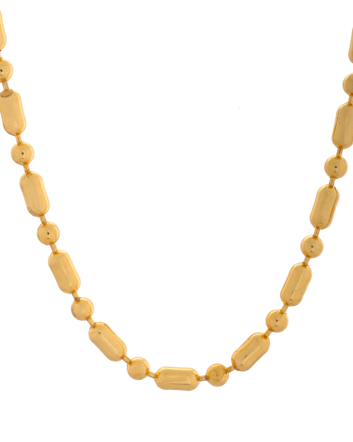 VOJ Men Gold Polished Drop Studded Elegant Chain | Grocsy