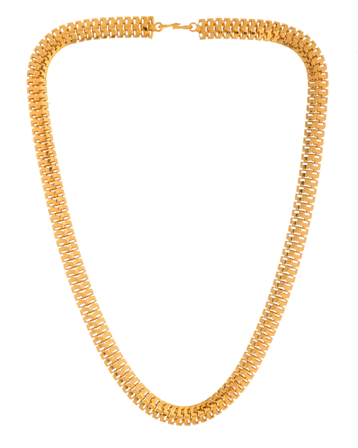 VOJ Stainless Steel Men Gold Polished Thick Chain | Grocsy
