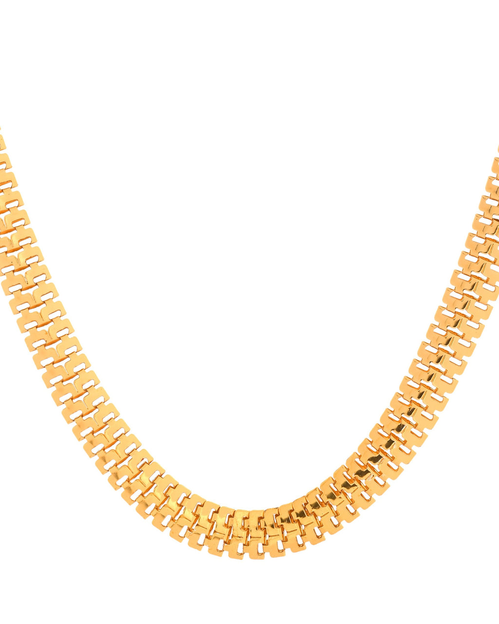 VOJ Stainless Steel Men Gold Polished Thick Chain | Grocsy