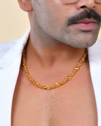 VOJ Gold Polished Designer Stainless Steel Chain For Men | Grocsy