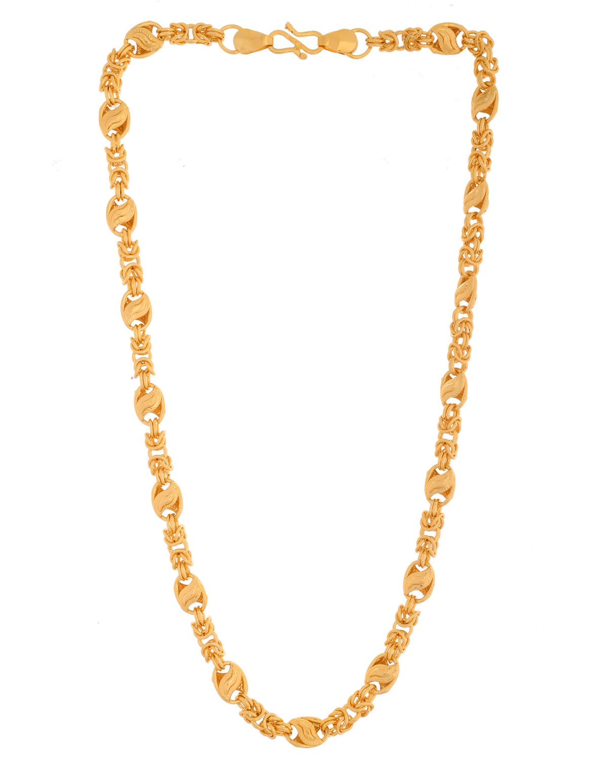 VOJ Gold Polished Designer Stainless Steel Chain For Men | Grocsy