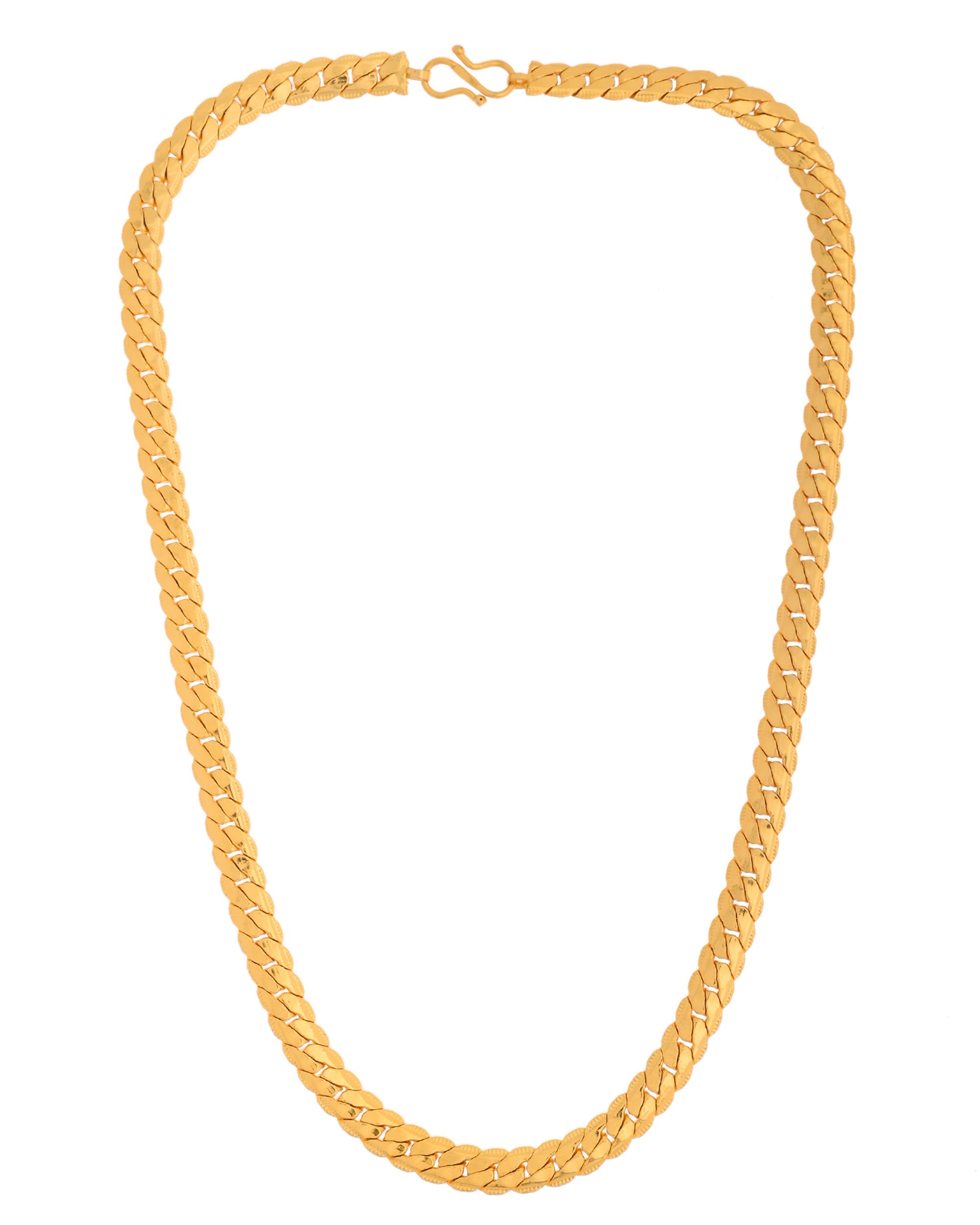 VOJ Gold Polished Stainless Steel Chain For Men | Grocsy