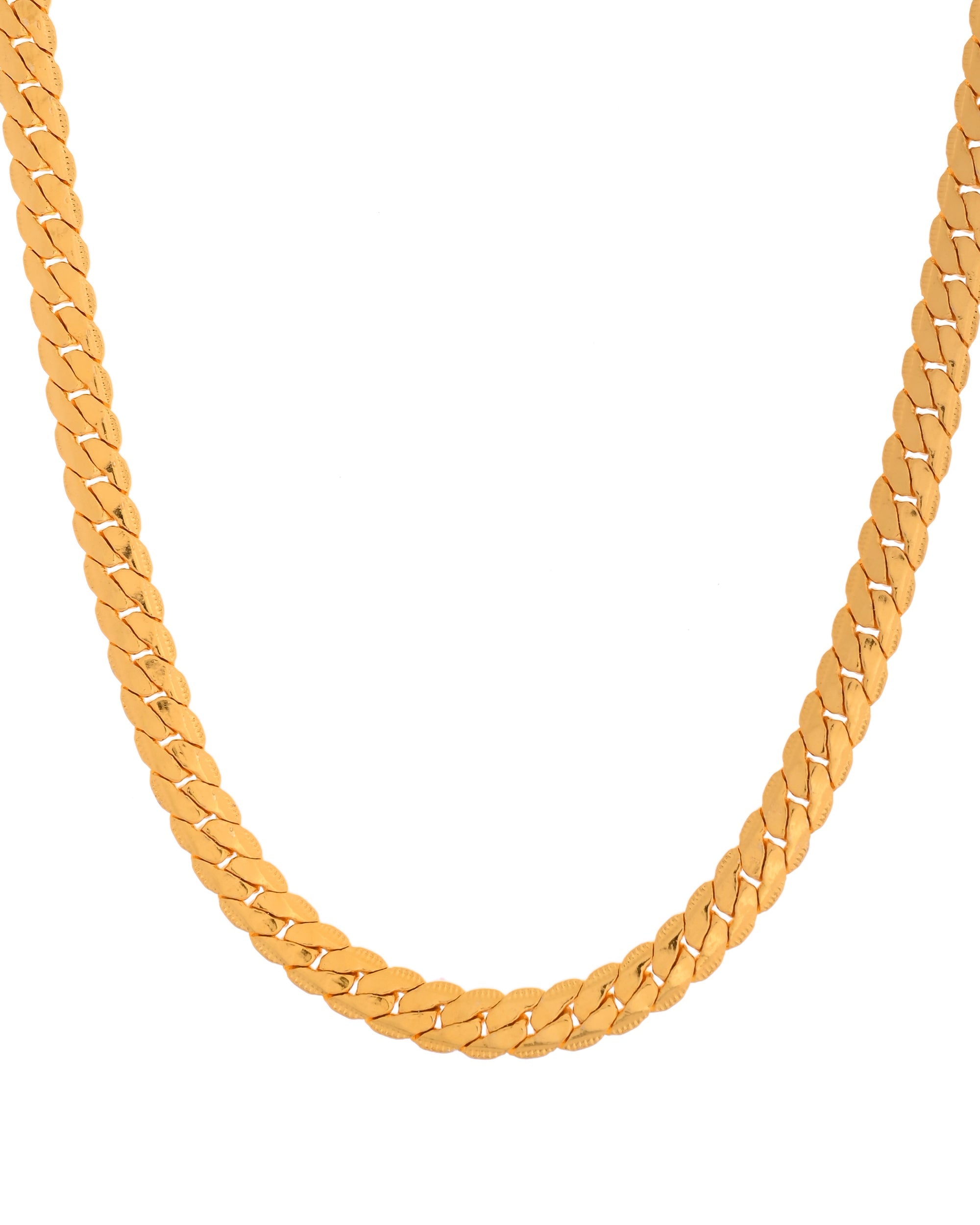 VOJ Gold Polished Stainless Steel Chain For Men | Grocsy