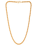 VOJ Gold Polished Twisted Stainless Steel Chain For Men | Grocsy