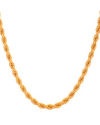 VOJ Gold Polished Twisted Stainless Steel Chain For Men | Grocsy