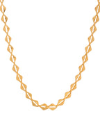 VOJ Gold Polished Geometrical Shaped Stainless Steel Chain For Women | Grocsy
