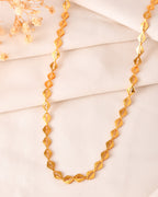 VOJ Gold Polished Geometrical Shaped Stainless Steel Chain For Women | Grocsy