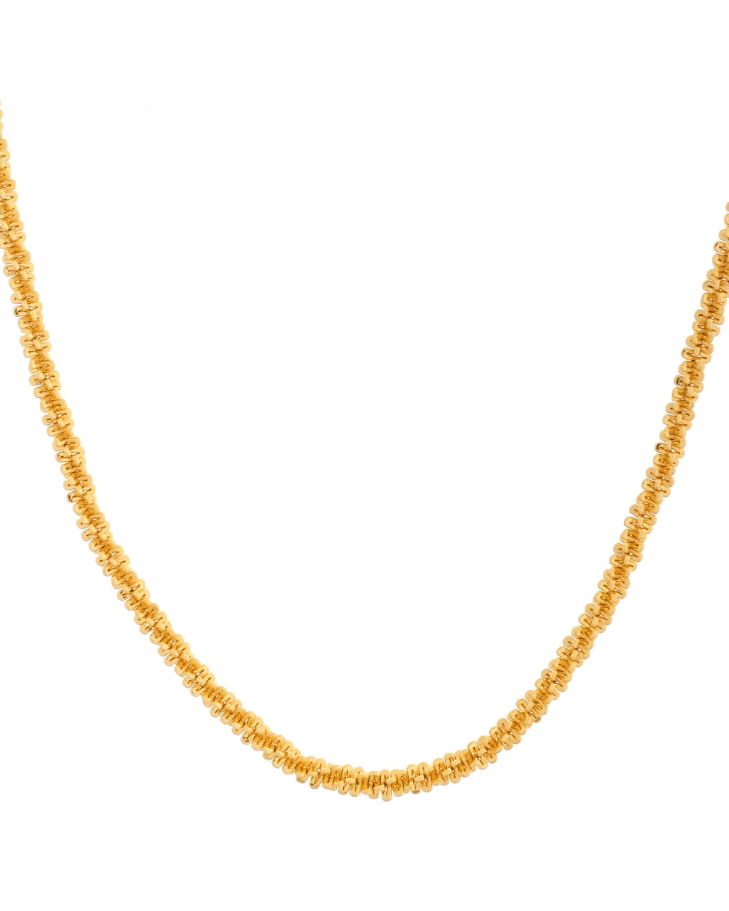 VOJ Men Gold Polished Twisted Stainless Steel Minimal Chain | Grocsy