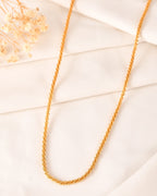 VOJ Men Gold Polished Twisted Stainless Steel Minimal Chain | Grocsy