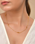 VOJ Gold Polished Minimal Designer Chain For Women | Grocsy