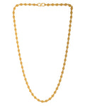 VOJ Gold Polished Oval Shaped Designer Chain For Women | Grocsy