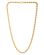 VOJ Gold Polished Oval Shaped Designer Chain For Women | Grocsy