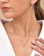 VOJ Rose Gold Polished Chain With Small Circular Pendant | Grocsy
