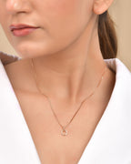 VOJ Rose Gold Polished Chain With Small Circular Pendant | Grocsy