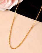 VOJ Women Gold Polished Stainless Steel Simple Chain | Grocsy