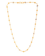 VOJ Stainless Steel Dual Toned Ball Chain For Women | Grocsy