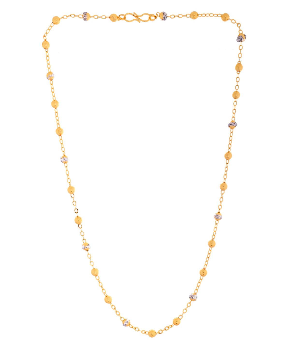 VOJ Stainless Steel Dual Toned Ball Chain For Women | Grocsy