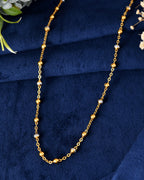 VOJ Stainless Steel Dual Toned Ball Chain For Women | Grocsy