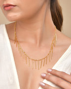 VOJ Women Gold Polished Statement Necklace | Grocsy
