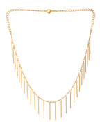 VOJ Women Gold Polished Statement Necklace | Grocsy