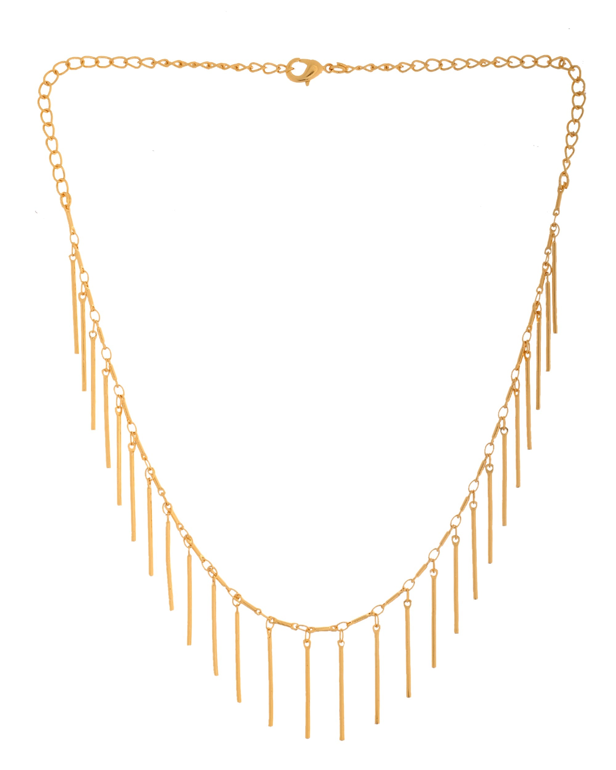 VOJ Women Gold Polished Statement Necklace | Grocsy