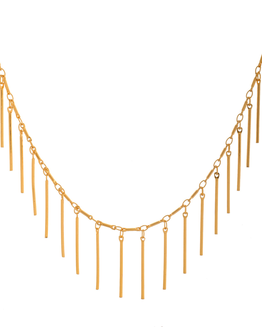 VOJ Women Gold Polished Statement Necklace | Grocsy