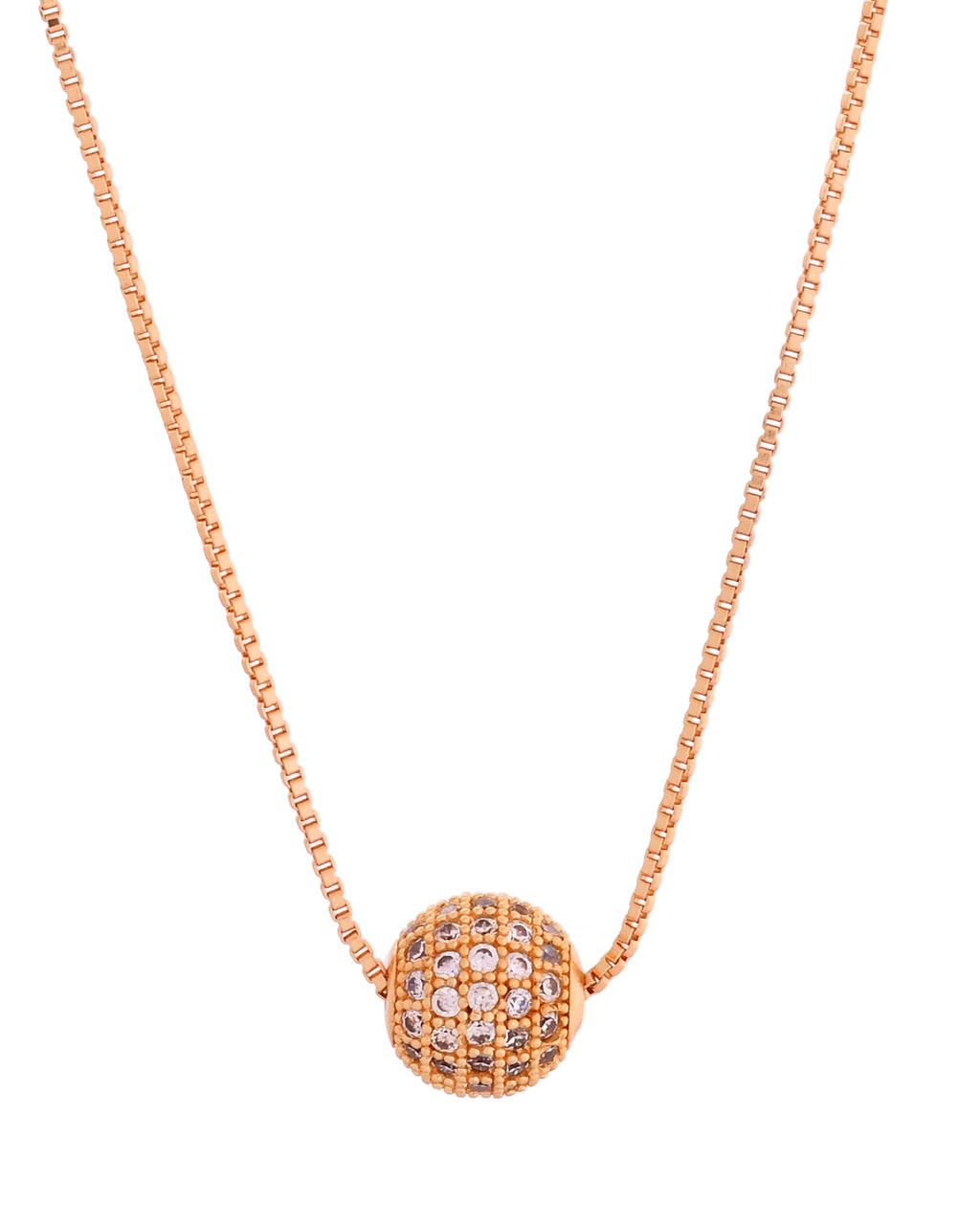 VOJ Gold Polished Women Stone Studded Designer Chain | Grocsy