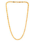 VOJ Stainless Steel Gold Polished Biscuit Shaped Classic Chain | Grocsy