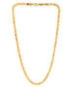 VOJ Stainless Steel Gold Polished Biscuit Shaped Classic Chain | Grocsy
