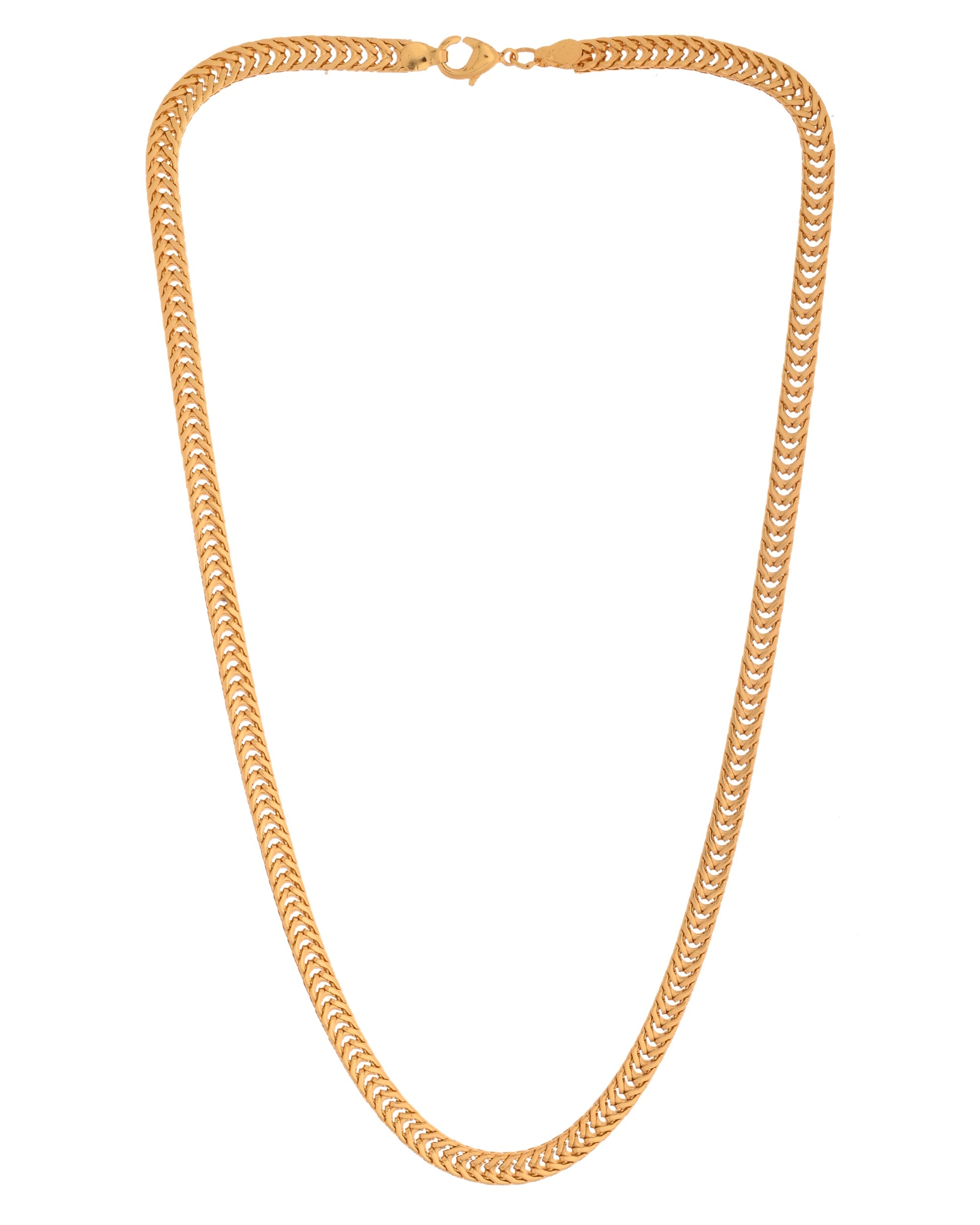 VOJ Stainless Steel Classic Linked Gold Polished Chain | Grocsy