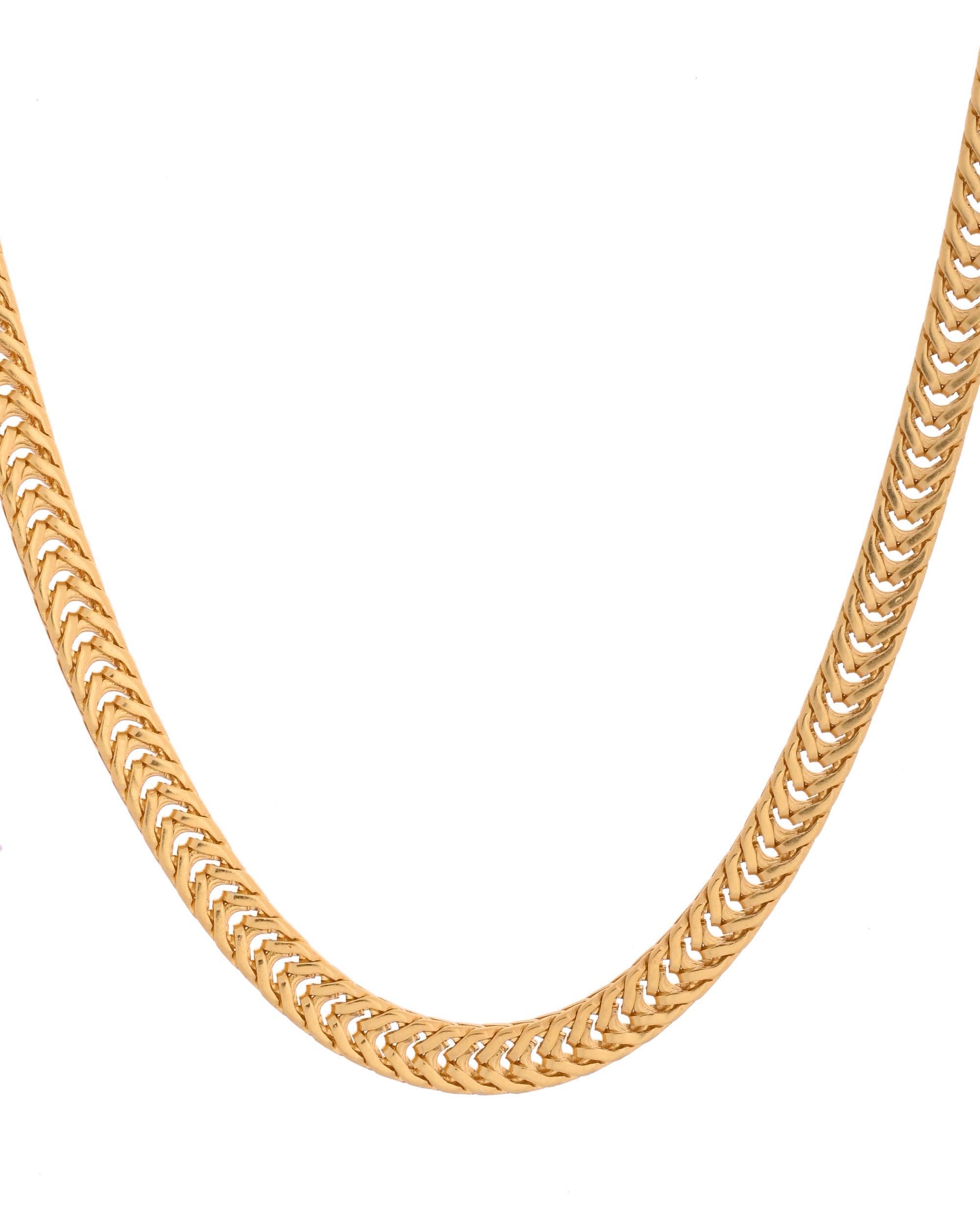 VOJ Stainless Steel Classic Linked Gold Polished Chain | Grocsy